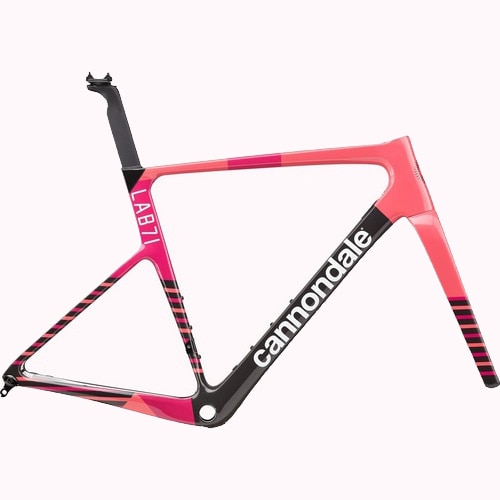 Cannondale LAB71 SuperSix EVOのフレームセット。
LAB71専用ハイモジュラスカーボン採用で超軽量化と剛性最適化。
カムテール形状のエアロチューブが空力性能を強化し、統合シートポストが振動吸収性を向上。
ヒルクライムからロードレースまで対応する次世代オールラウンドレーシングフレーム。







